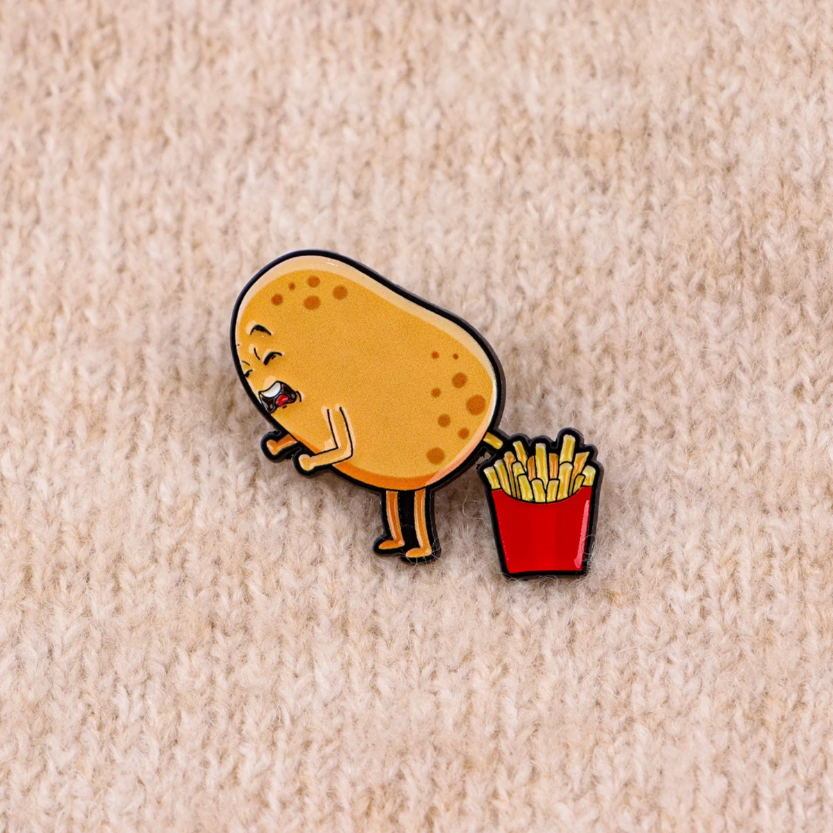 Lustige Kartoffel-Emaille-Anstecknadel, Brosche für Essensliebhaber, Anstecknadeln für Rucksack, Kleidung, Accessoires, Modeschmuck, Geschenke für Freunde – Detail 6