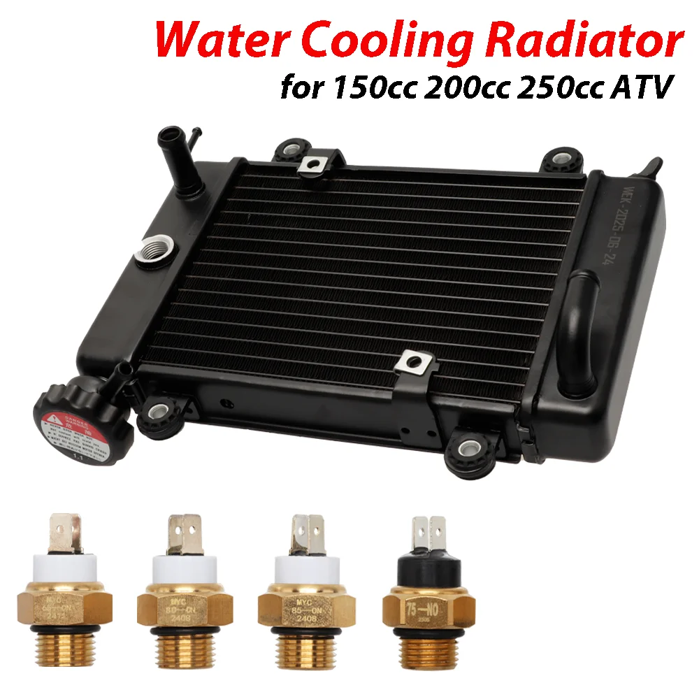 

ATV Water Cooling Radiator Fit for 150cc 200cc 250cc ATV UTV Buggy 4x4 Quad Bike Aluminium Alloy Heat Exchanger Radiator Cooling