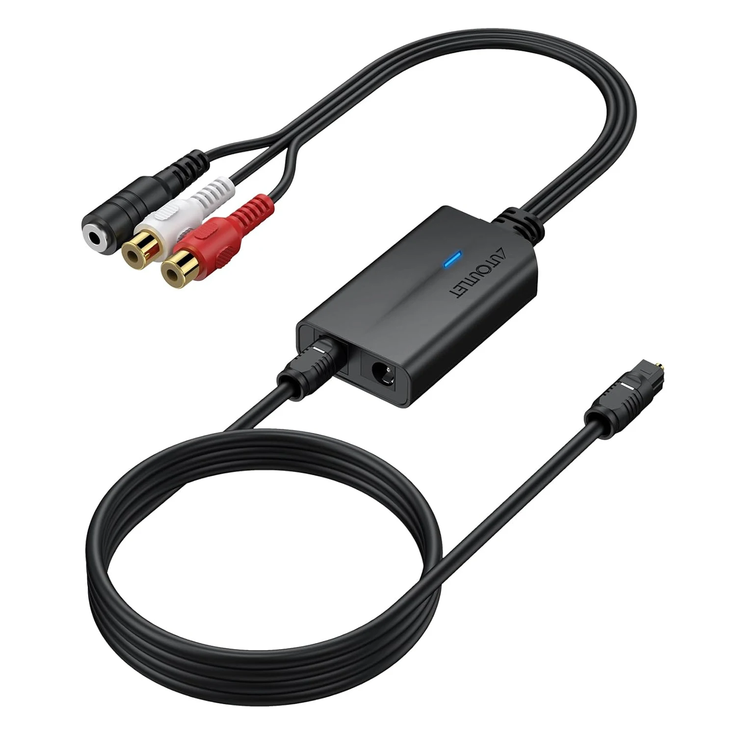 Compact 192khz DAC Converter Spdif To RCA Digital To Analog Audio Converter Optical Toslink To RCA Female Or Male Audio Adapter