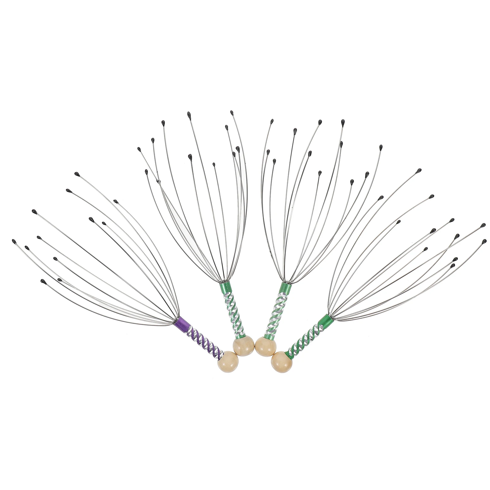 

4pcs Head Massager Handheld Scalp Tool Waterproof Portable for Home Travel Office Blood Circulation Ergonomic