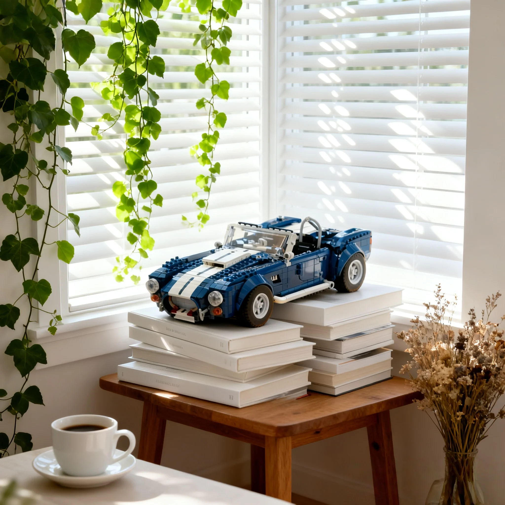 

1241PCSMOC home decoration 2026 new interesting building difficult to build new blue car model brick assembly toy creative adult