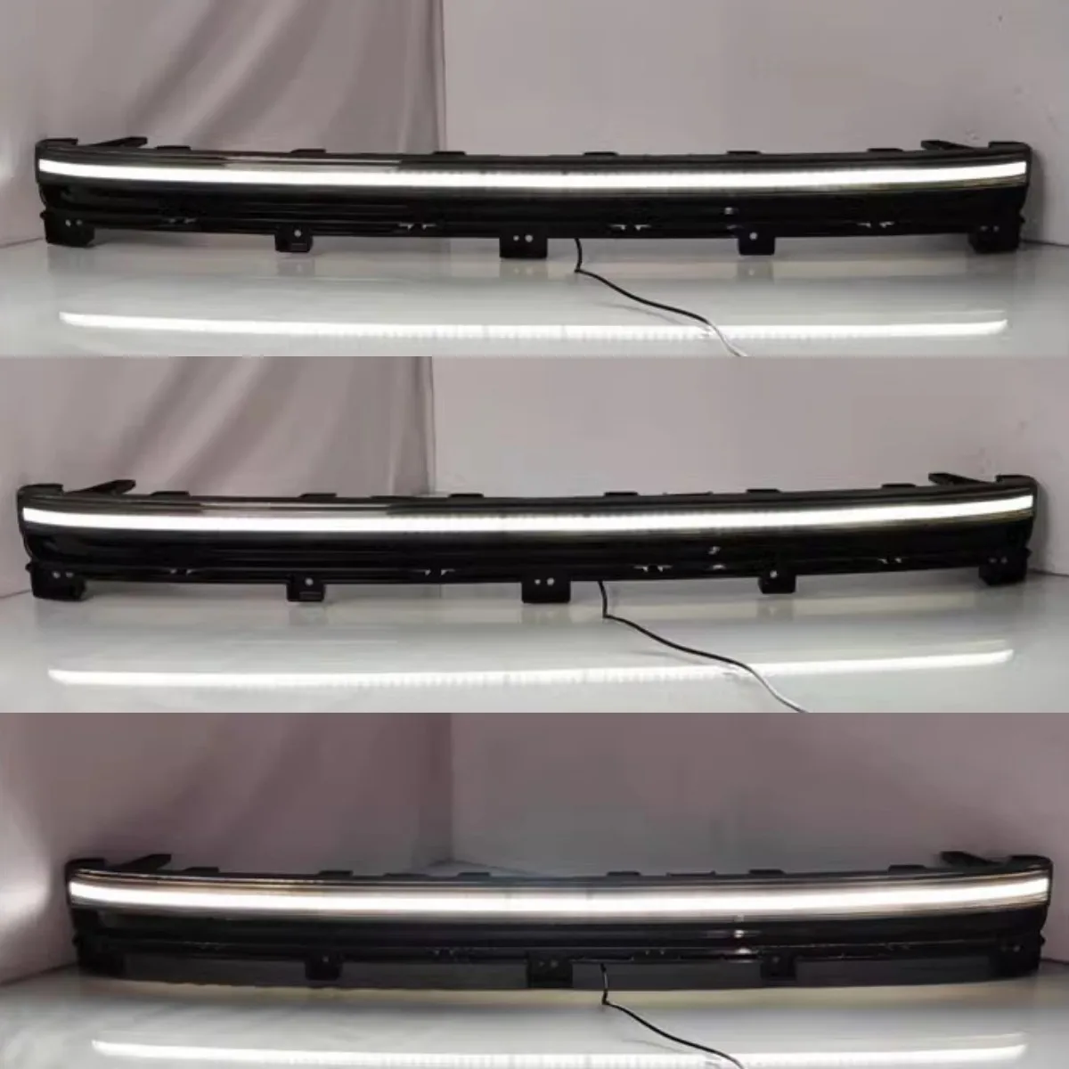 Body Kit LED Through lamp front Center Car Light Front Bumper light Assembly For Geely Icon 2020-2023 Auto Accessories