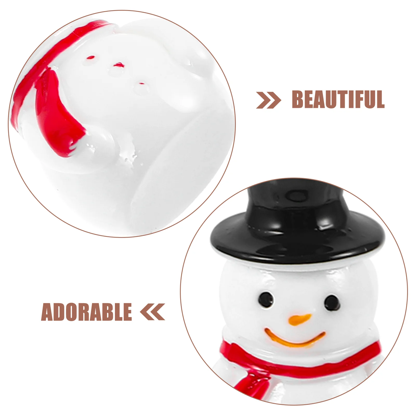 20 ชิ้น Mini Snowman คริสต์มาส Miniature Micro Landscape Decor Xmas Craft DIY เรซิ่น Globe