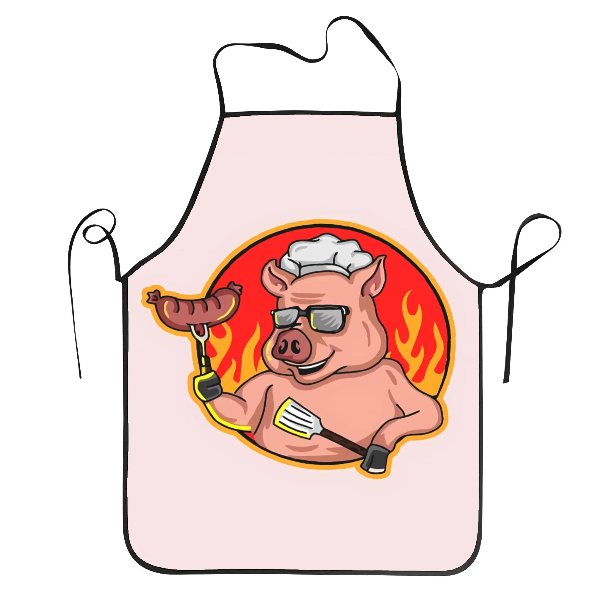 

John Pork Cooking BBQ Apron Restraunt Manicure Kitchen Accessories Fashion Cleaning Aprons without Pocket