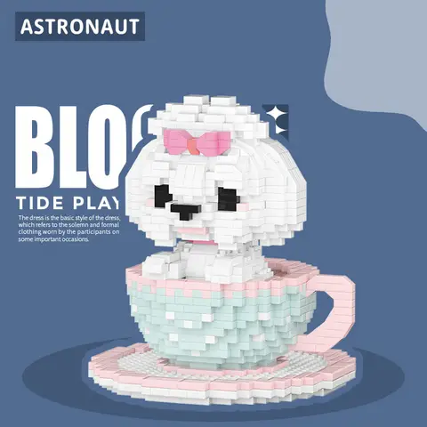 Söt djur tekopp hund mikro diamantblock liten tekopp pudel shiba papillon maltesisk schnauzer bichon nanobrick byggkloss leksak 10 best sales nanobrick - №8