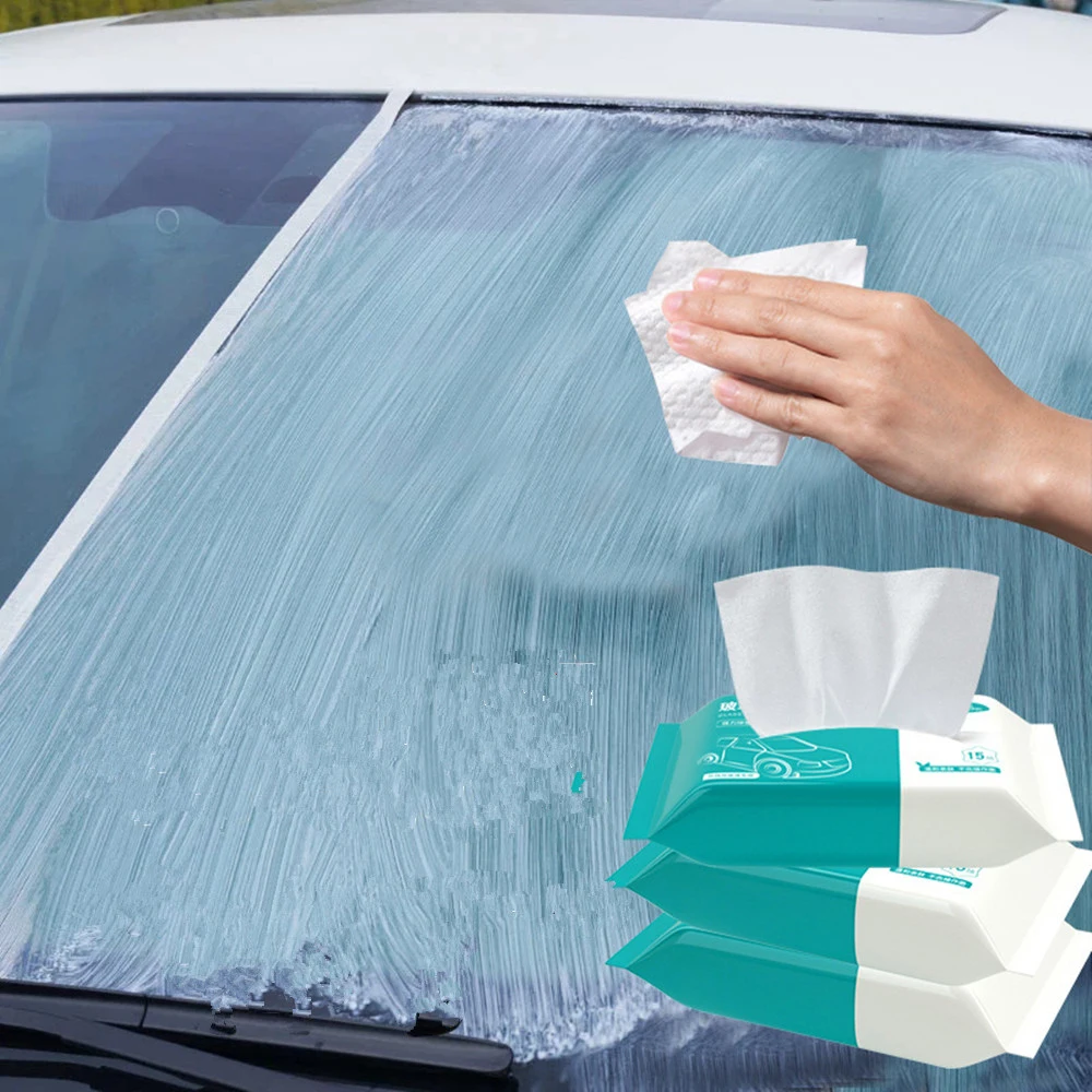 Wipes for Car Windshield Cleaning, Headlight, Mirror, Car Wipes, Wet Wipes for Glass Cleaning