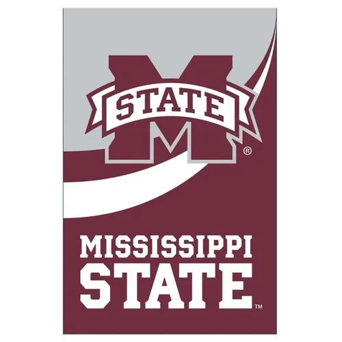 Mississippi State University Bulldogs Premium Double Sided Burlap Garden Flag Ba 801946448426 zzo