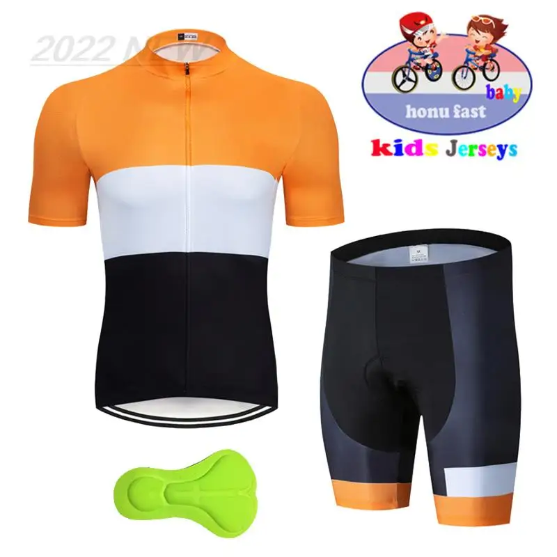 New Children\'s Cycling Jersey Suit Shorts Breathable Jersey Baby Kids Riding Short Sleeve Suit Sports Cycling Equipment