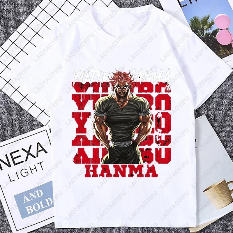 Fighting Animation Yujiro Hanma Fans Tshirt Baki The Grappler Anime ACG Otaku T Shirt Men Clothes Summer Streetwear Harajuku Tee