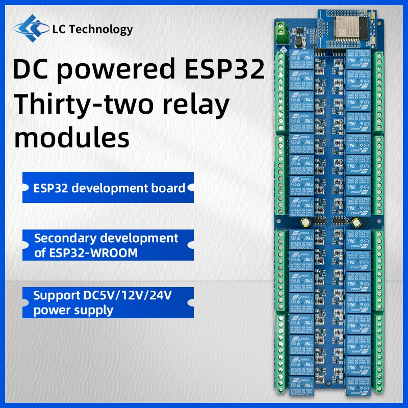 

DC-5V power supply ESP32 32-way relay module ESP32 developme