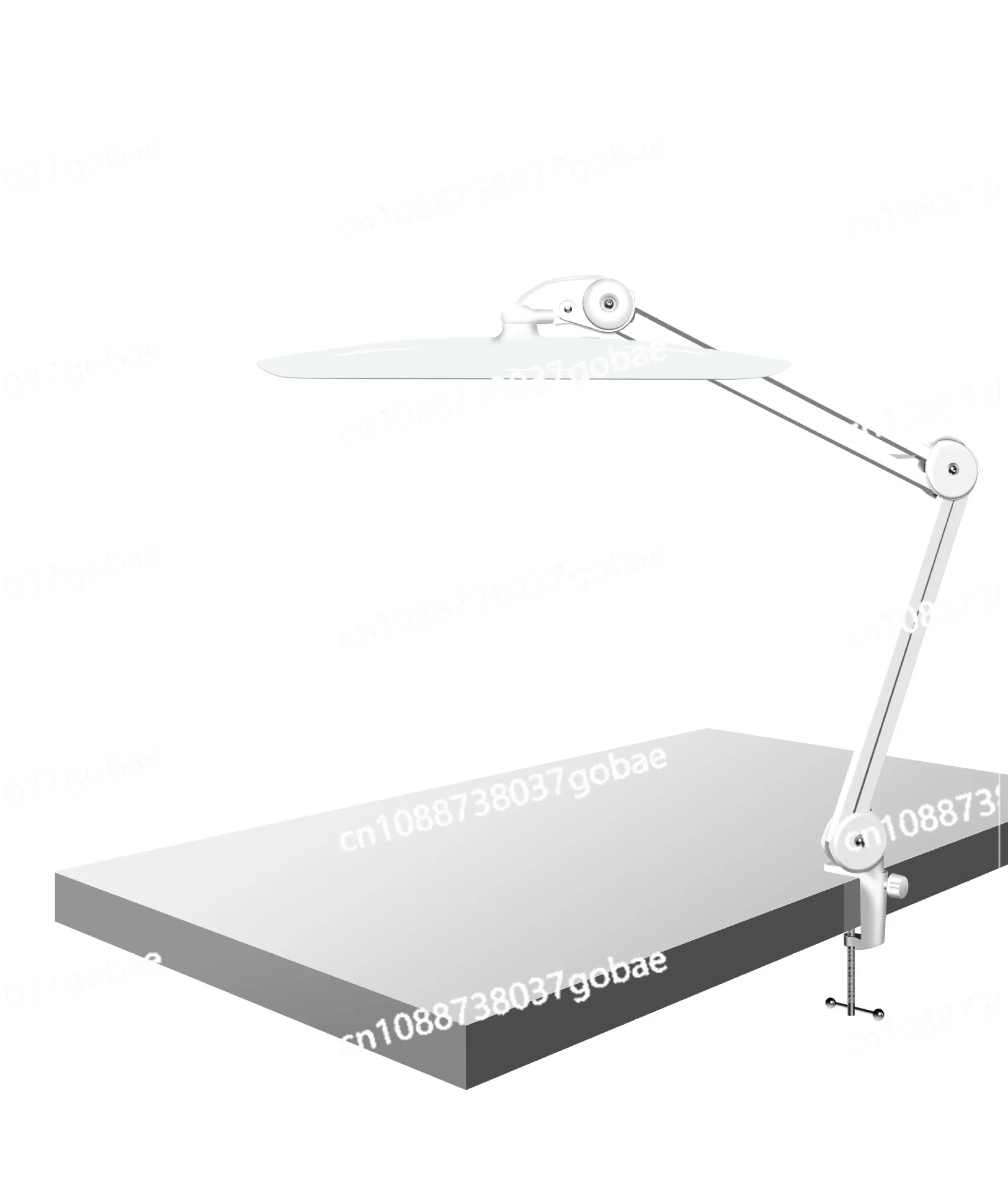 LED Long Arm Desk Lamp Makeup Manicure Beauty Tattoo Embroidery Eyelash Work Folding Portable Eye Protection 4BLANC
