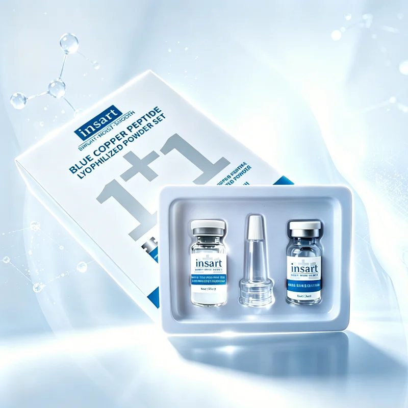 2 Boxes Blue Copper Peptide Freeze-Dried Powder Set Moisturizing And Nourishing Skincare Suitable For Travel