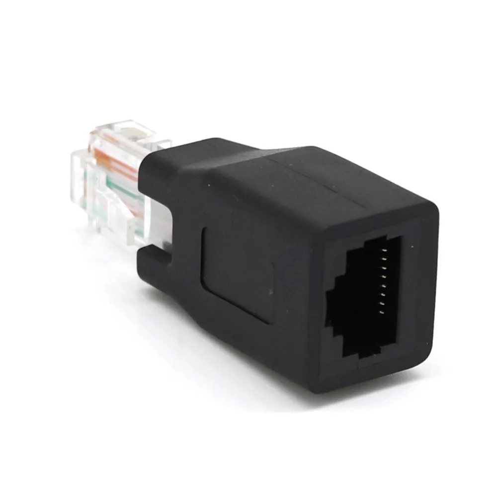 Ethernet Adapters Terminals Blocks For Office Worker RJ45 Male Female Black Copper PVC Cable Connector Use