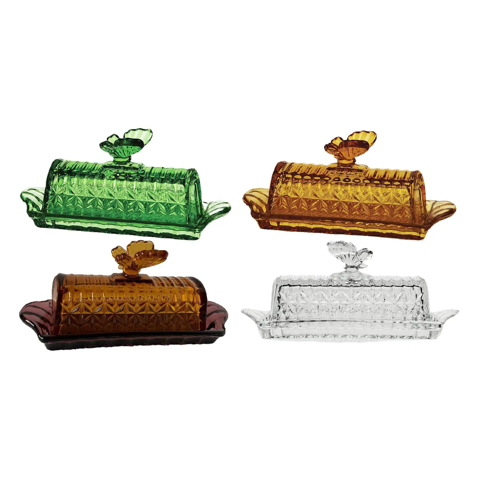 Butter Dish with Lid Dustproof Cover Butter Plate for Buffet Bar Countertop