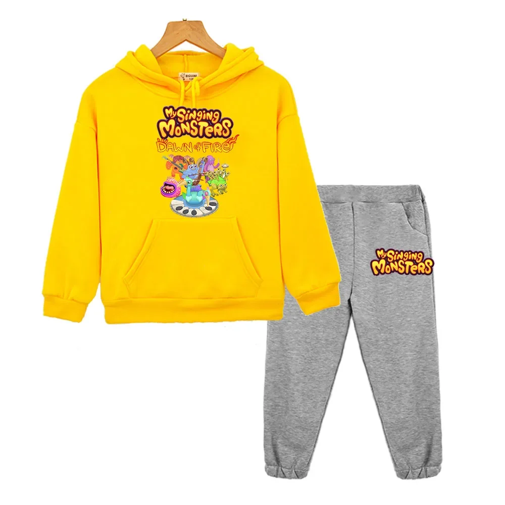 

My Singing Monsters Hoodies Set Autumn sweatshirt Anime hoodie boy girl clothes Pullover Children clothing kids boutique clothes