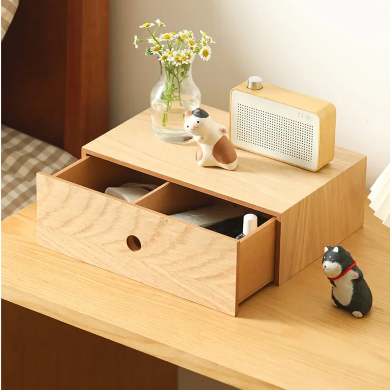 Drawer Style Desktop Storage Box Wooden Multi-layer Office Stationery Organizer Multifunctional Bathroom Cosmetics Holder