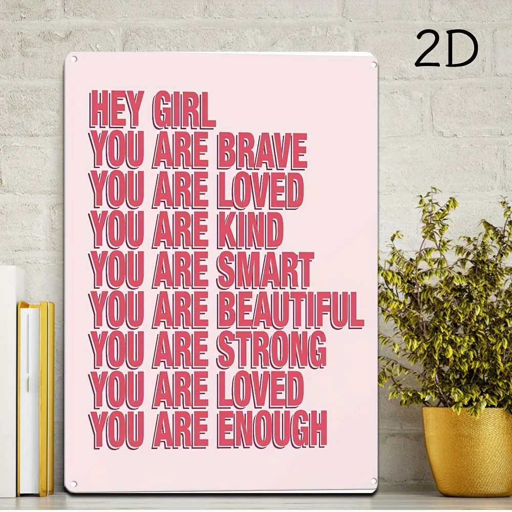 Inspirational Kids Affirmations Metal Wall Art - 