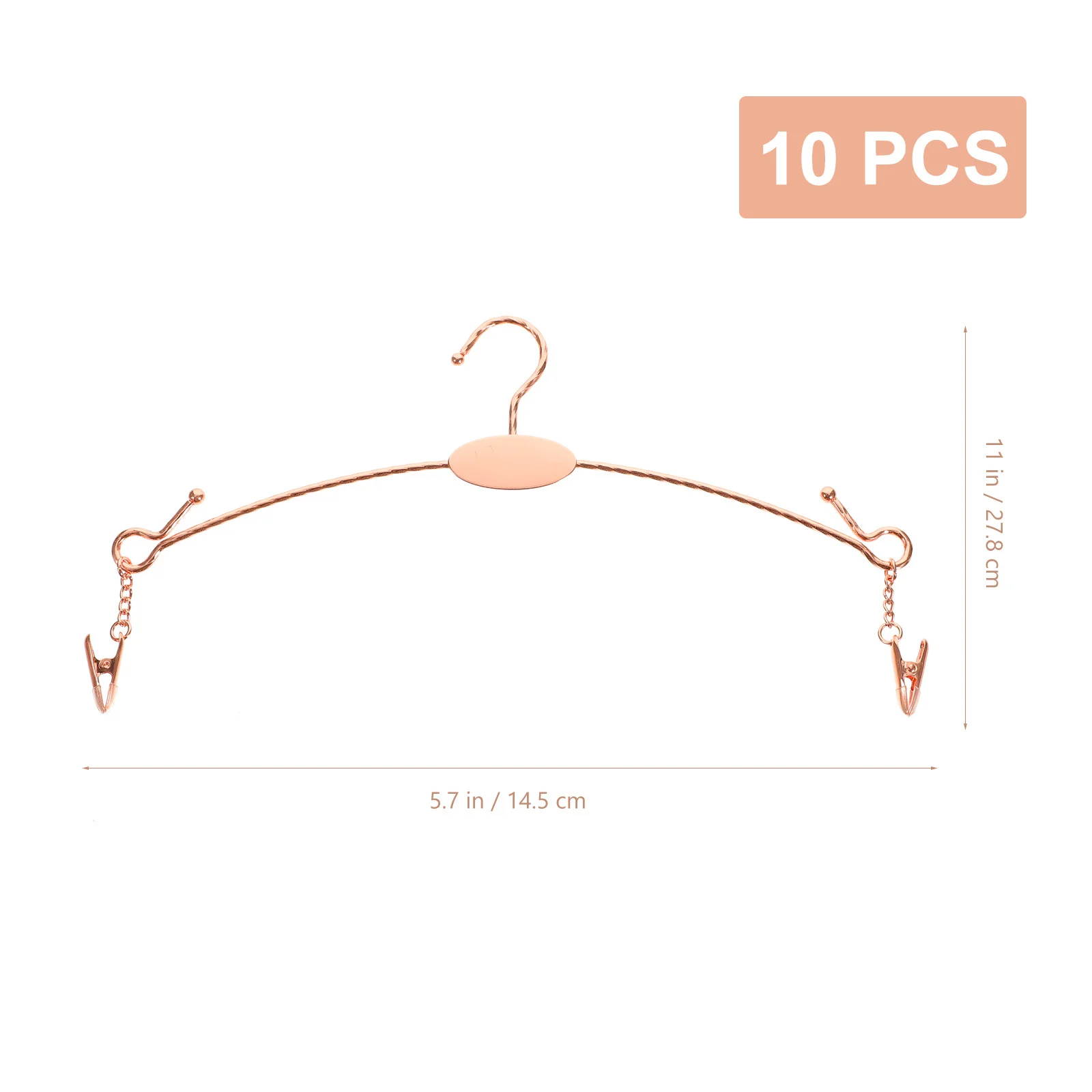 10Pcs Bra Hangers Anti-Slip Multipurpose Clips for Closet Organizer Tank Tops Underwear Clothes Storage Holder