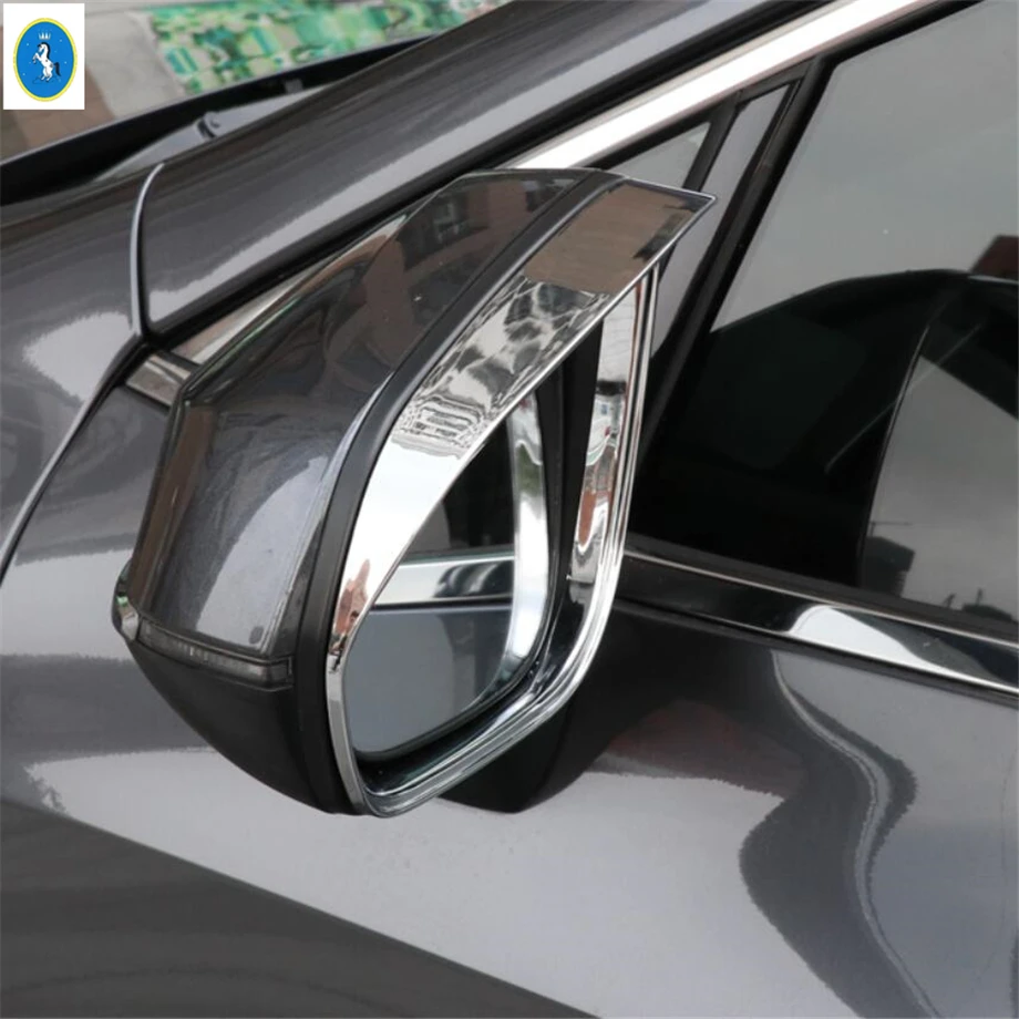 For Lexus RX 450 / NX 300 2016 - 2021 Rearview Mirror Rain Eyebrow Deflector Blades Back Mirror Cover Trim Exterior Accessories