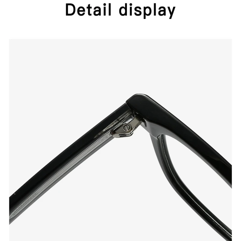 GJ OPTICIAN New Plastic Titanium Square Rice Nail Prescription Glasses Fashion Retro Anti Blue Light Progressive Myopia Glasses