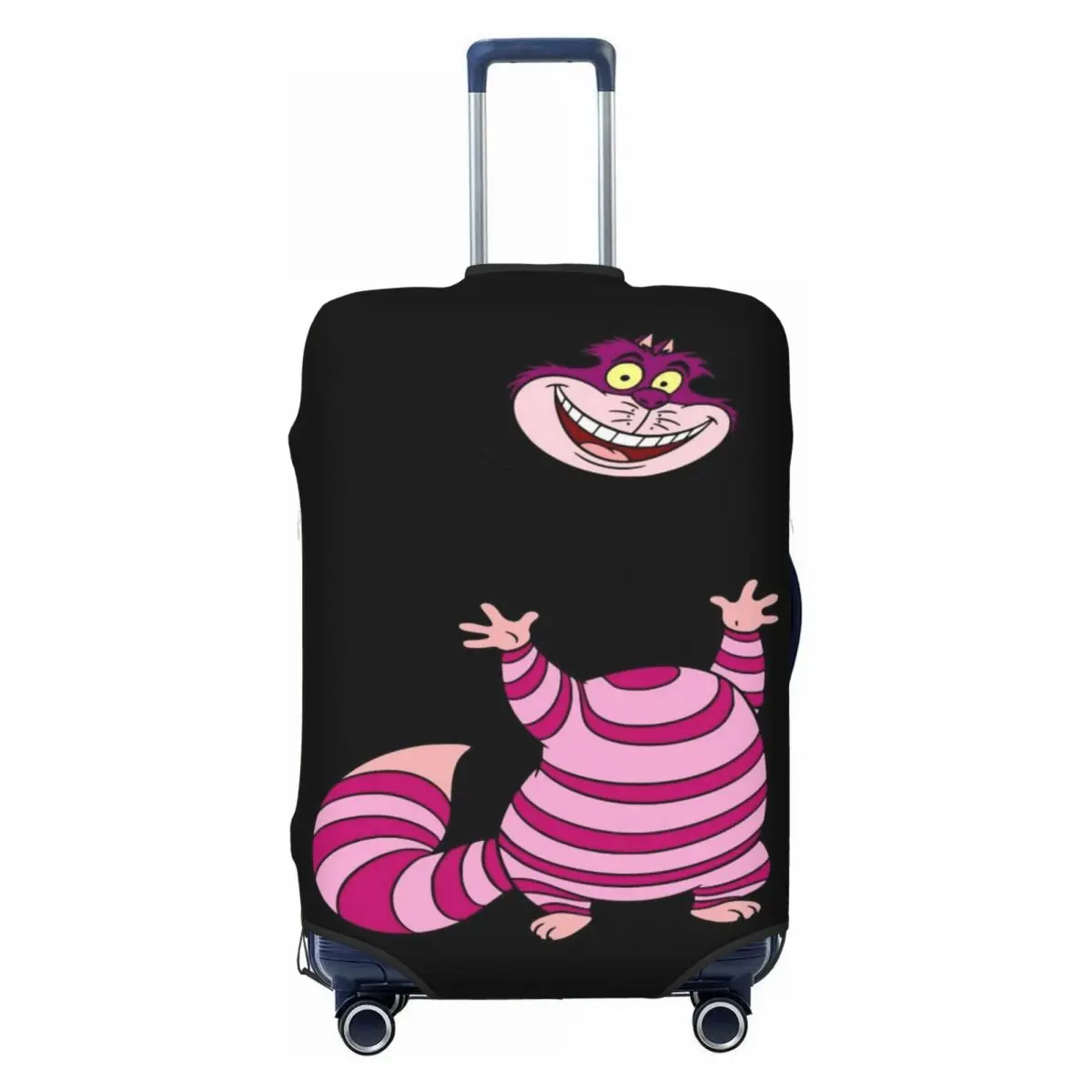 

Custom Cheshire Cat Smile Travel Luggage Cover Dust Proof Suitcase Cover Protector Fit 18-32 Inch