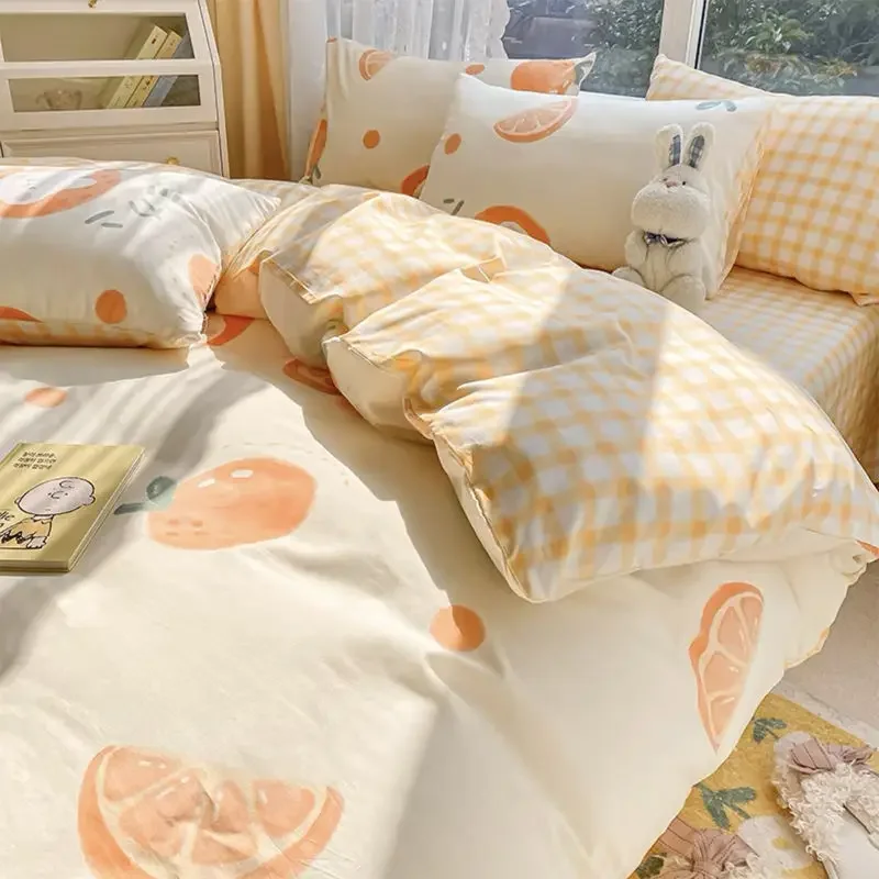 الأزهار منقوشة أغطية لحاف السرير الرعوية الحلو مريحة غرفة نوم الفراش المنسوجات المنزلية Ins الطلاب الفتيات غطاء لحاف الملكة الحجم #3