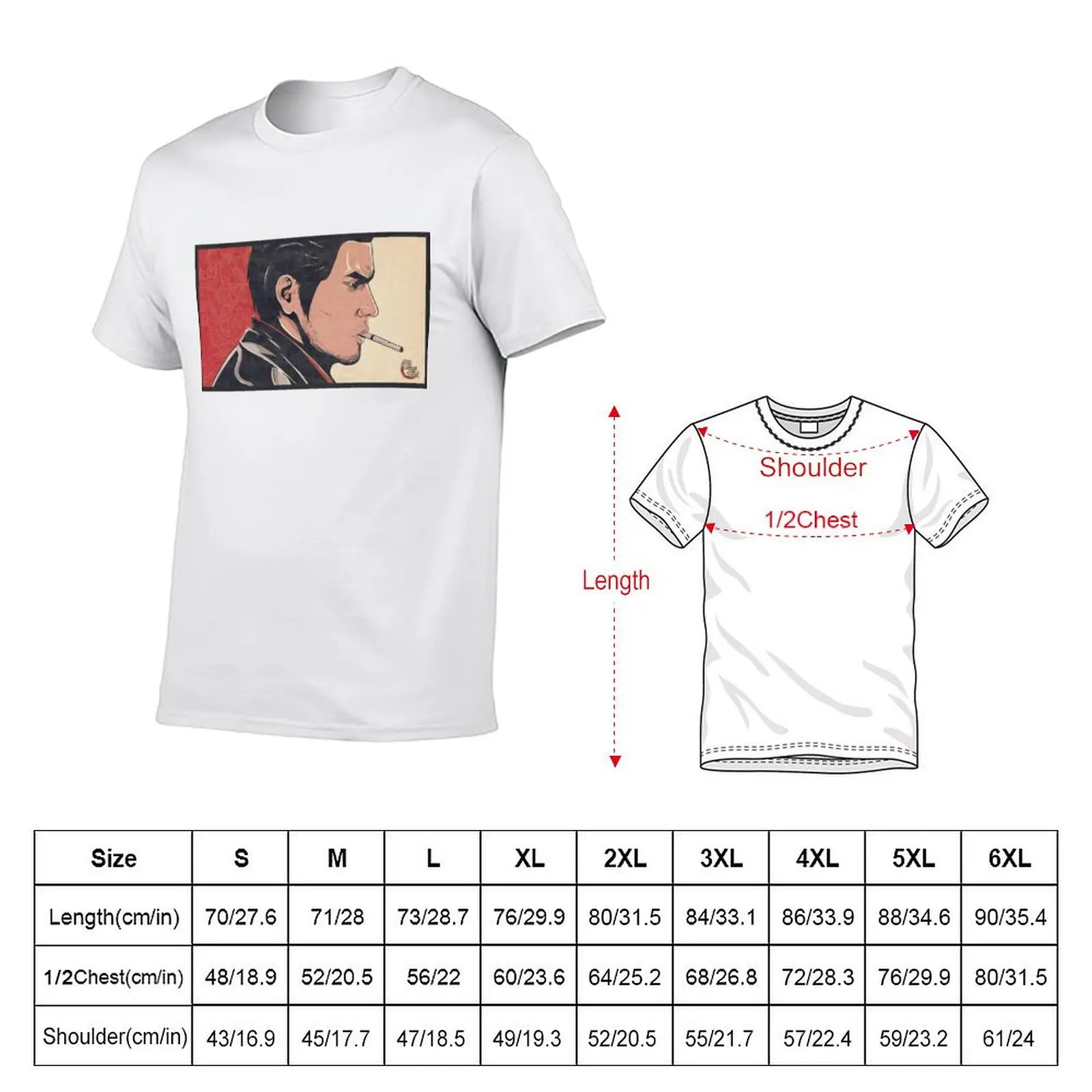 Kazuma Kiryu Yakuza Print T-Shirt Summer Sports Quick Dry T-Shirt