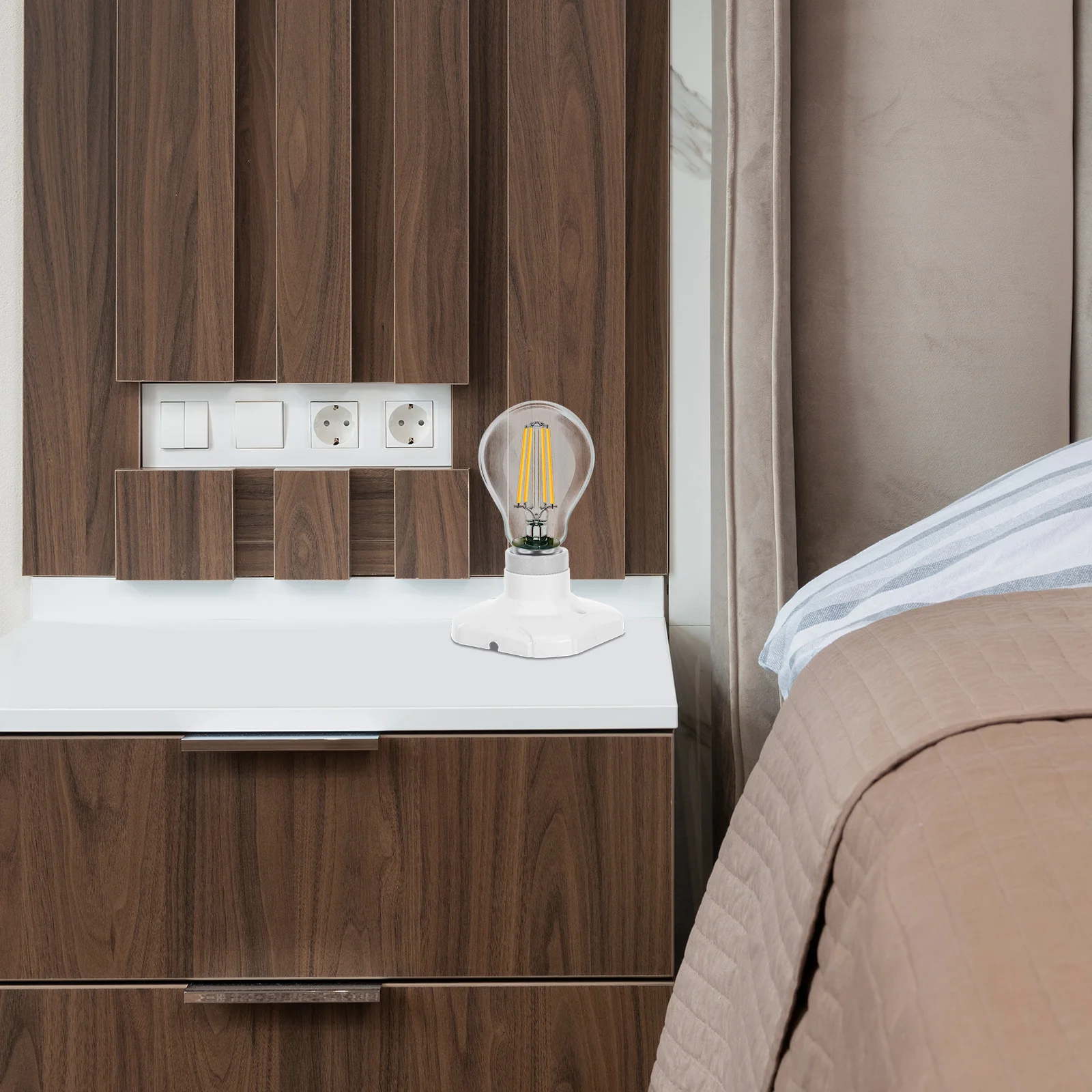 

20Pcs Porcelain Lamp Socket E27 Screw Design Safe Reliable Ceiling Pendant Light Bulb Fixtures Replacement