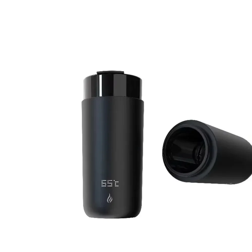 &Insulated Electric Rechargeable Stainless Steel Self Heated Temperature Control Smart Travel Coffee Mug Warmer for Office Desk