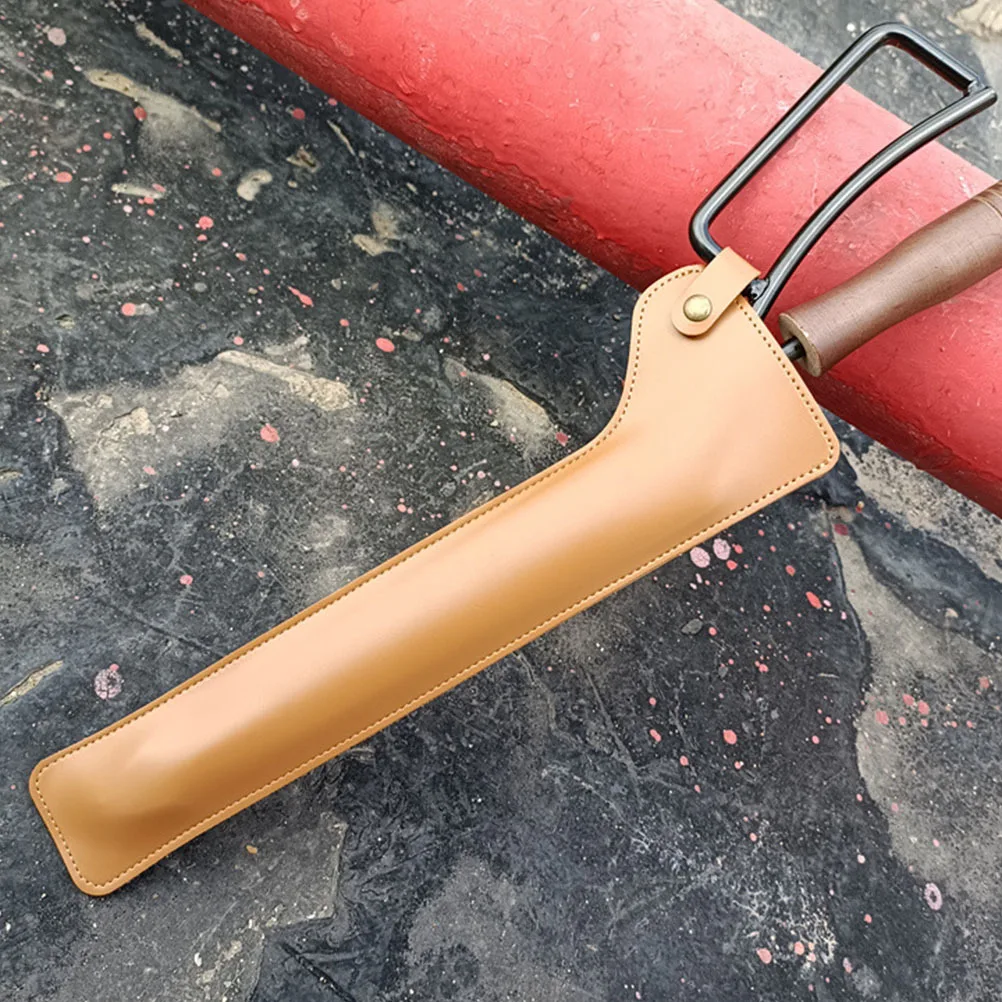 1 قطعة الغطاء الواقي هدية عملية في الهواء الطلق السفر التنزه نزهة أداة براون النار ملقط غطاء حقيبة التخزين في الهواء الطلق #1