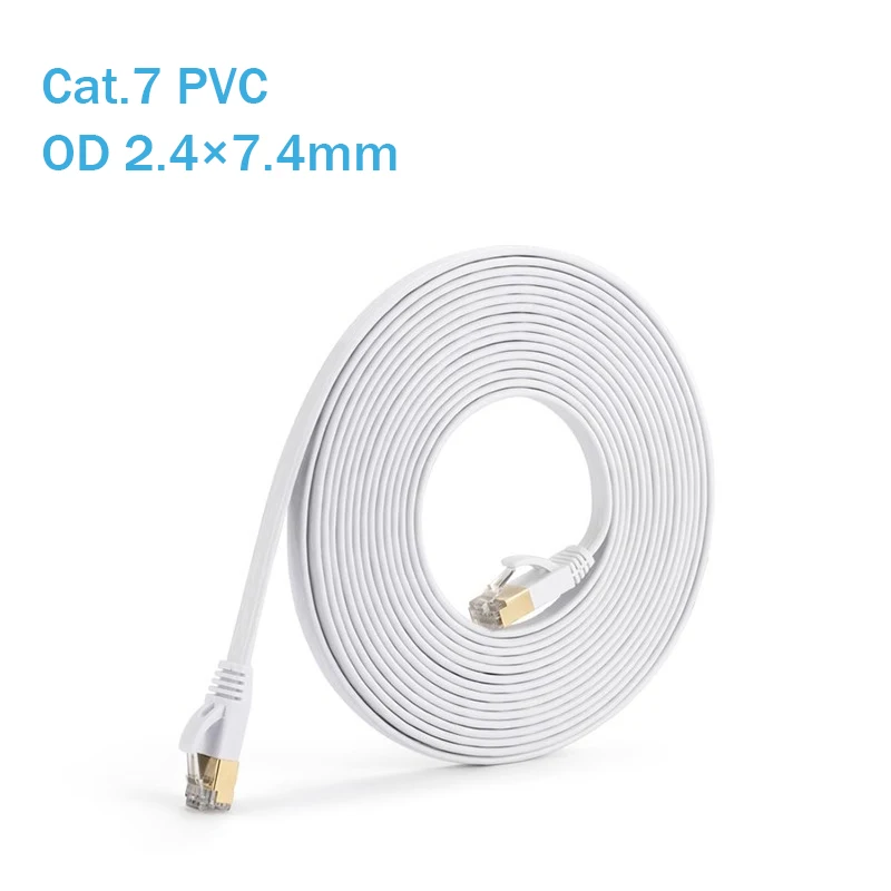 Kabel Ethernet Linkwylan Cat 6 Cat7 UTP STP 1000M Płaski Kabel Internetowy LAN Patch Cord Sieciowy Smukły Długi Kabel Szybki do Routera — zdjęcie produktu 6