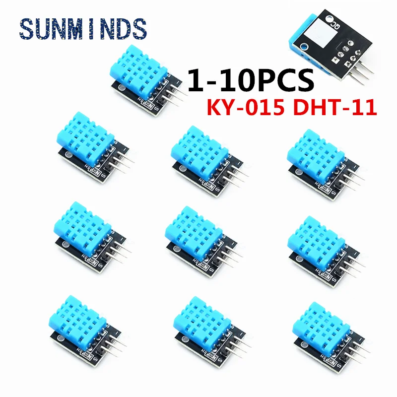 5-10PCS Smart 3pin KY-015 DHT-11 DHT11 Digital Temperature And Relative Humidity Sensor Module + PCB for Arduino DIY Starter Kit