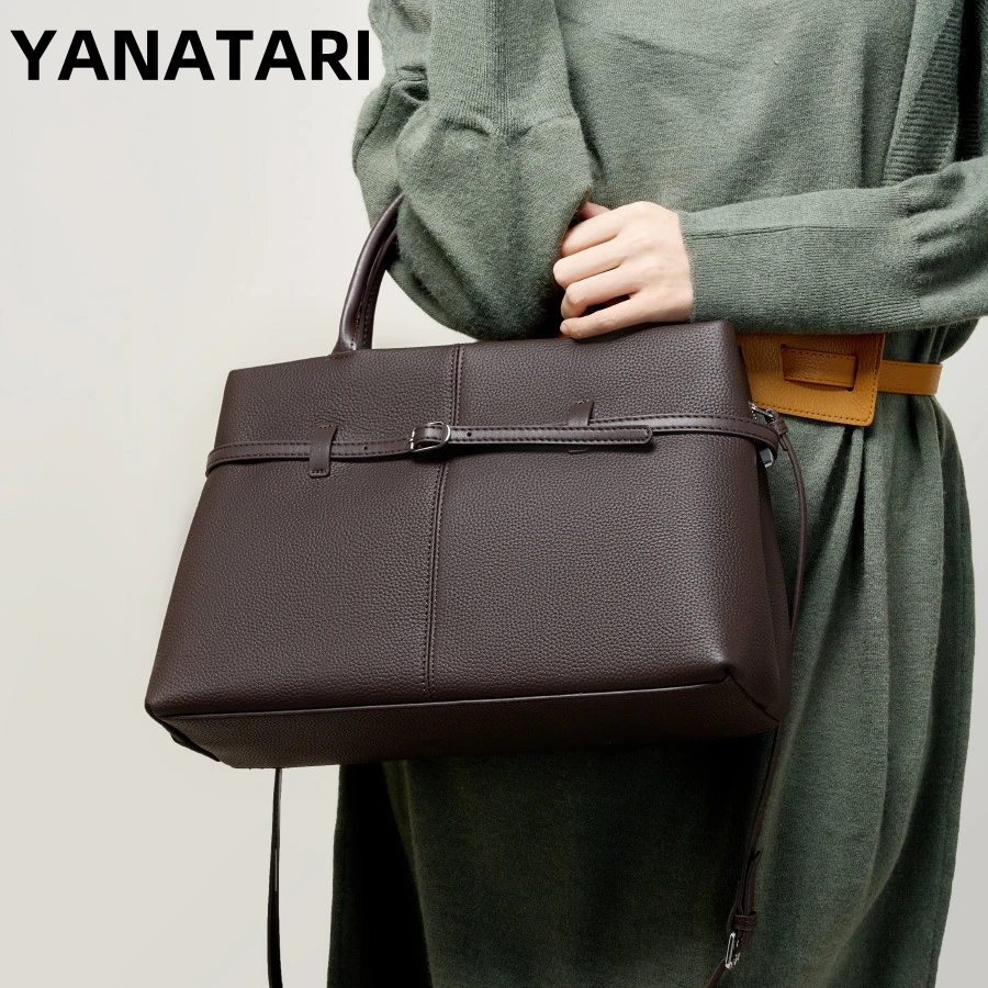 YANATARI Genuine leather woman bag shoulder bag Handbags ladies crossbody bags luxury designer minimalism bag Cattle leather