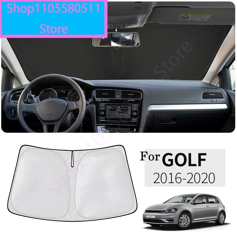 For Volkswagen VW Golf 7 MK7 MK7.5 GTI R GTE GTD 2016-2020 Nano-Insulat Windshield Sunshade Front Window Sun Visor Foldable
