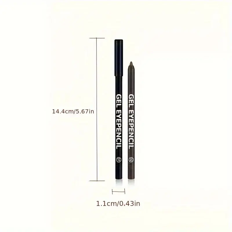 Schwarzer, brauner, wasserfester Eyeliner-Stift, langanhaltend, einfach aufzutragen, matt, schnell trocknend._voghion.com