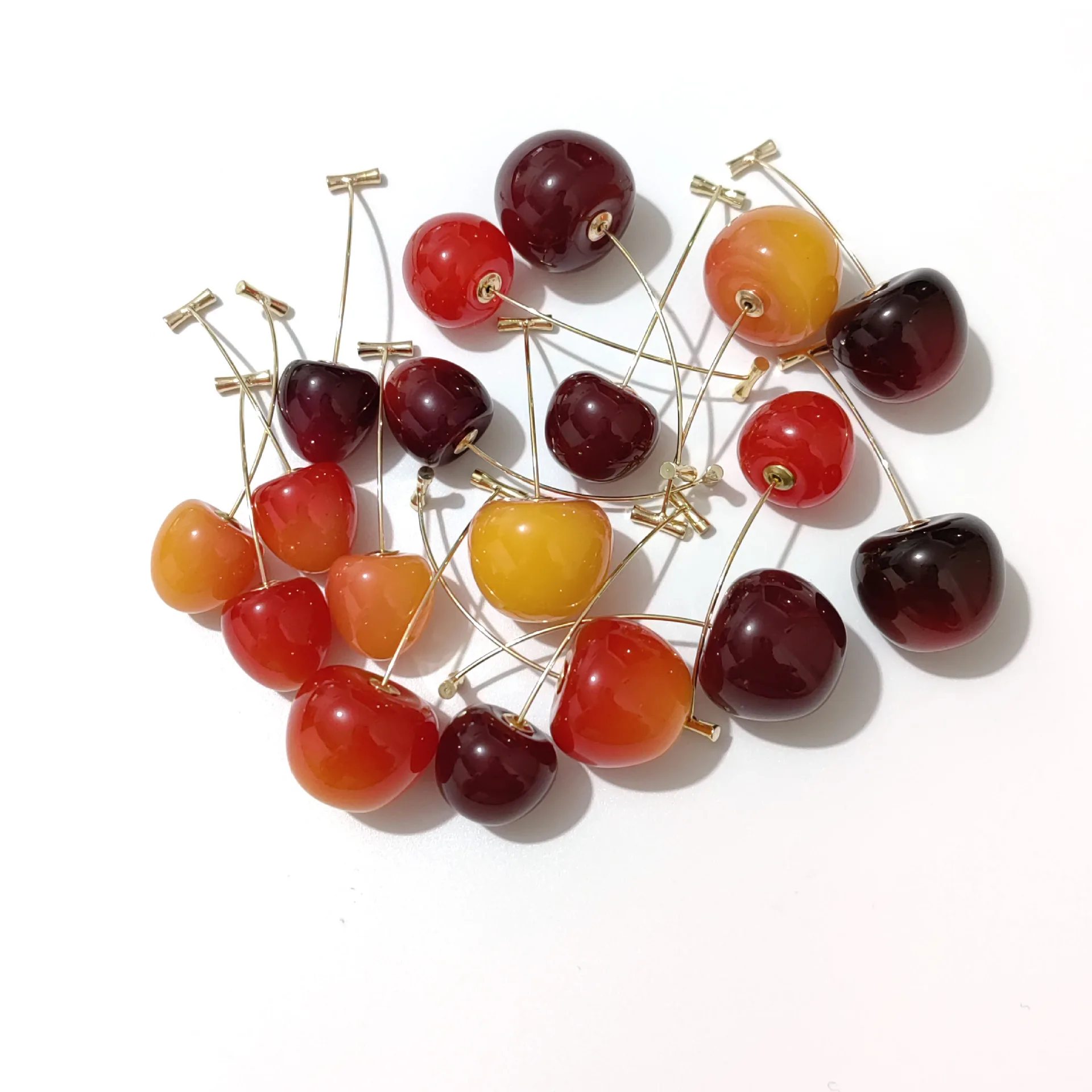 Japanese Style K-style Cherry Cherry Earrings Earrings Cute Sweet Versatile Fruit Long Earrings Factory Wholesale