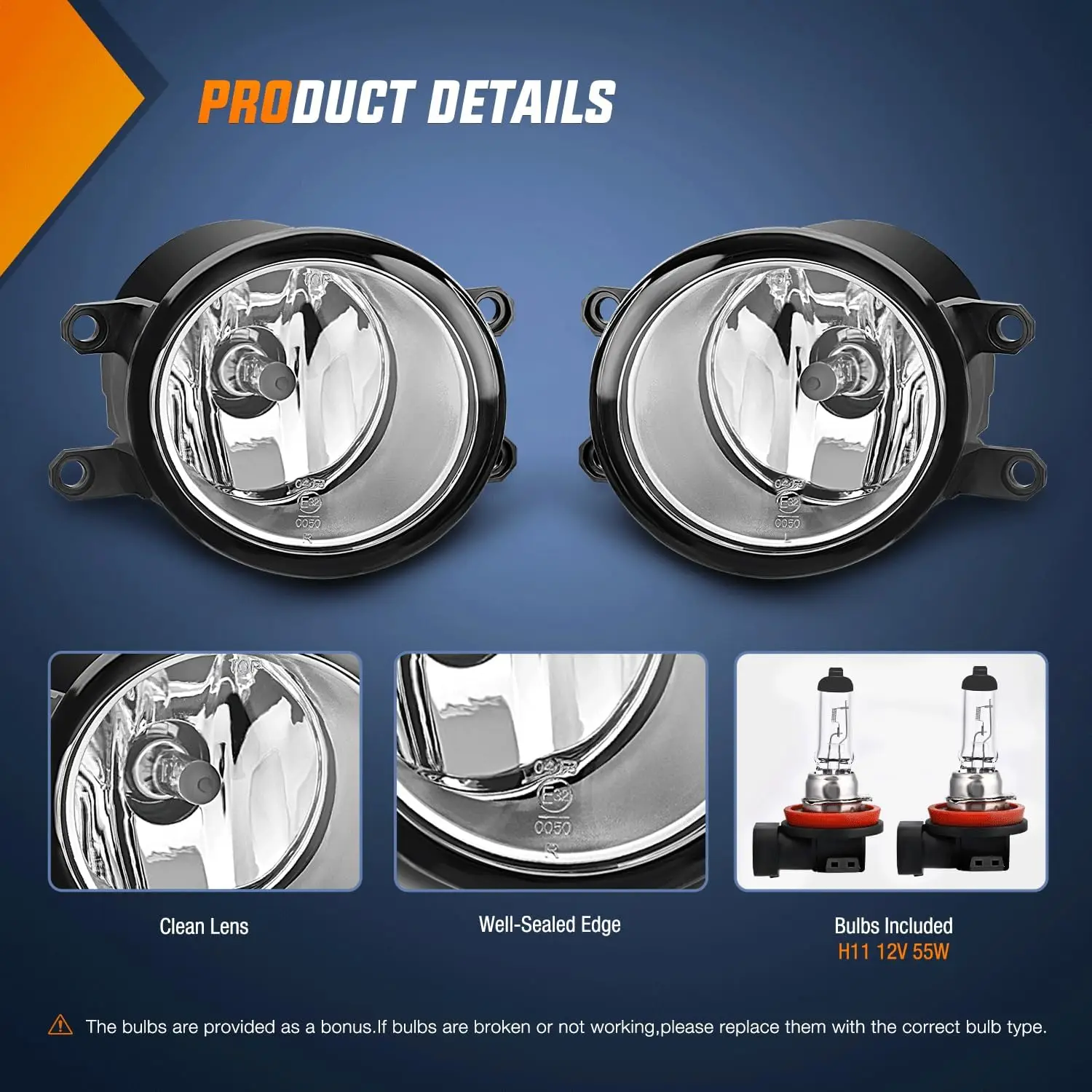 Nilight Fog Light Assembly Compatible with 2006 Toyota Yaris Camry Corolla Venza Matrix Priu RAV4 Solara Avalon Highlander LEXUS