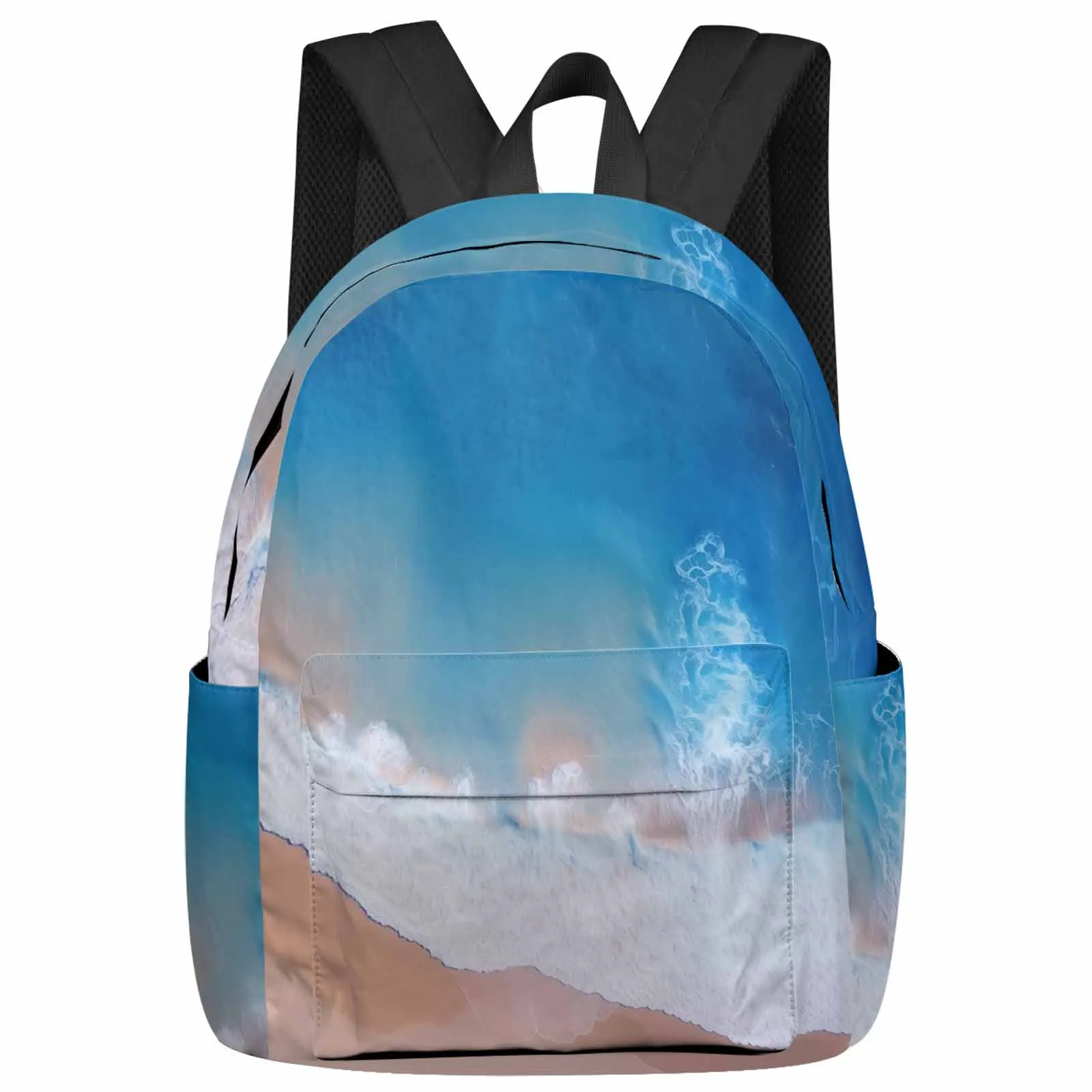 

Ocean Beach Summer Vacation Large Capacity Backpack Men Laptop Bags High School Teen College Girl Student Mochila