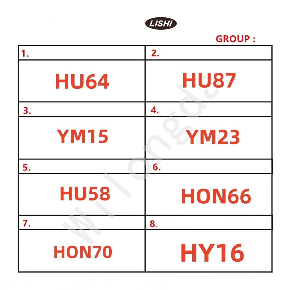 LISHI  3 IN 1 TOOL FO38 HU46 YM28 HON66 HY22 HU100 HU101 HU43 HU66 HU92 HU64 HU58 HU100R NE78 YM30 NE66 lishi 2 IN 1 TOOL