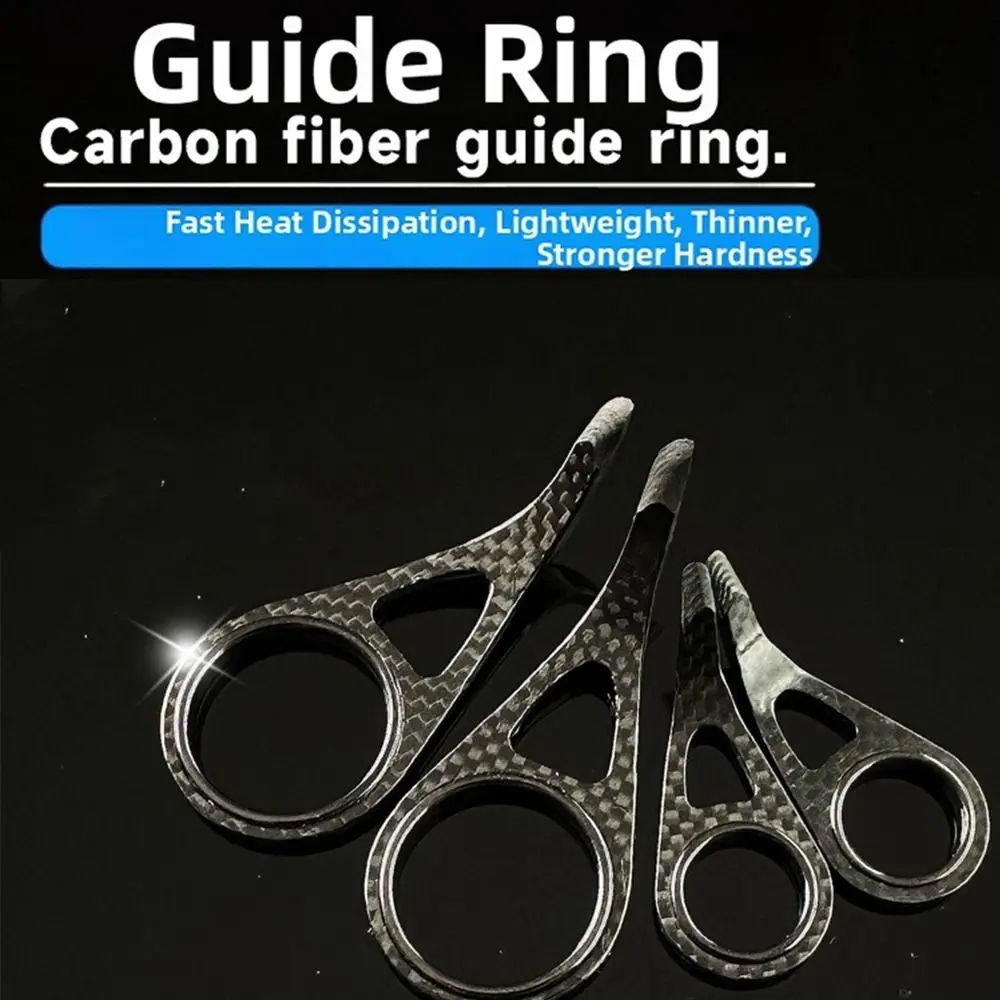 Carbon Fiber Material Rod Guide Bracket Corrosion Resistant TZ Ring Insert Carbon Fiber Rod Guide Ultra-light Weight