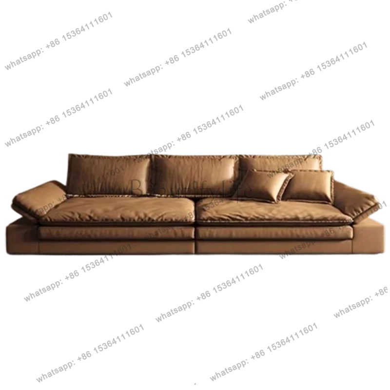 

Glamour Filler Waterproof Sofas Minimalistic Wooden Lazy Puffs Living Room Sofas