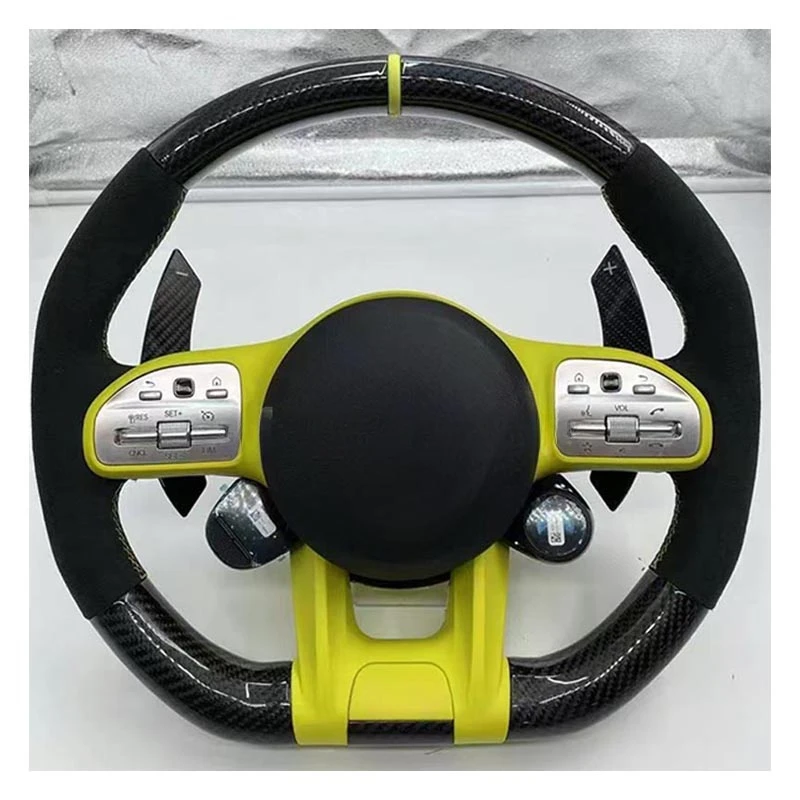 Black Sport Leather Classic 809 Steering Wheel for Mercedess-Benzs W211 W204 W222 W205 GLE GLK GLS S500 A45 AMG GT