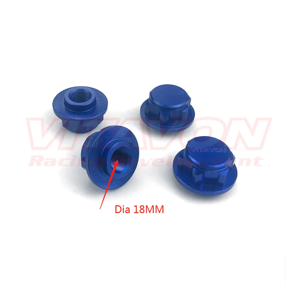 VITAVON CNC Alu 7075 V1 Wheel Nut Adapter M12X1.25mm Thread for X-MAXX XRT Stock Stub(P1.25mm),fits for 18mm bore wheel