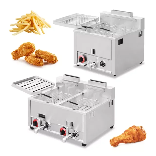 

Industrial Chips And Fried Gas Chicken Fryer Stainless Steel Gas Deep Fat Fryer