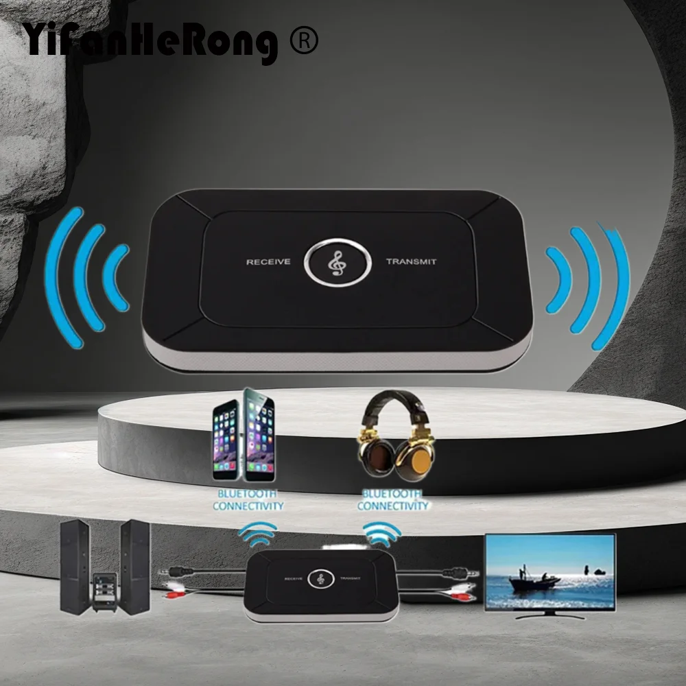 송신기 수신기 무선 B6 Bluetooth 호환 5.0 오디오 어댑터 PC TV 용 3.5mm 3.5 AUX 음악 수신기 송신기 플레이어