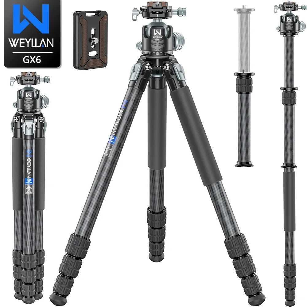 

WEYLLAN Carbon Fiber Heavy Duty Tripod 69'' Professional Tripod 29mm Leg with DSLR Tripod Ball Head for Digital SLR DSLR Camera