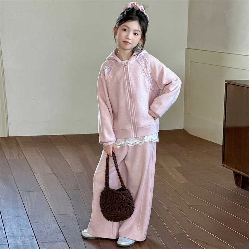 school-girls-two-piece-tracksuit-teenager-girls-bowknot-sequins-hooded-coat-kids-girls-loose-soft-sport-pant-4-14y-girls-sets