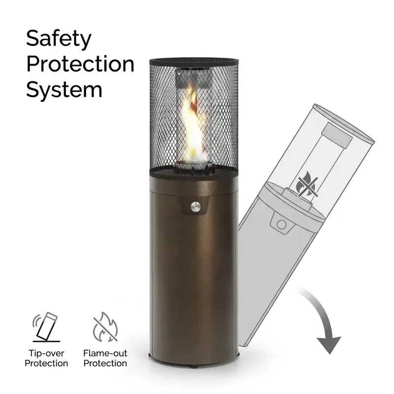for  Portable Energy Efficient Propane Gas Yard Heater on Wheels  Outdoor Camping Heating
