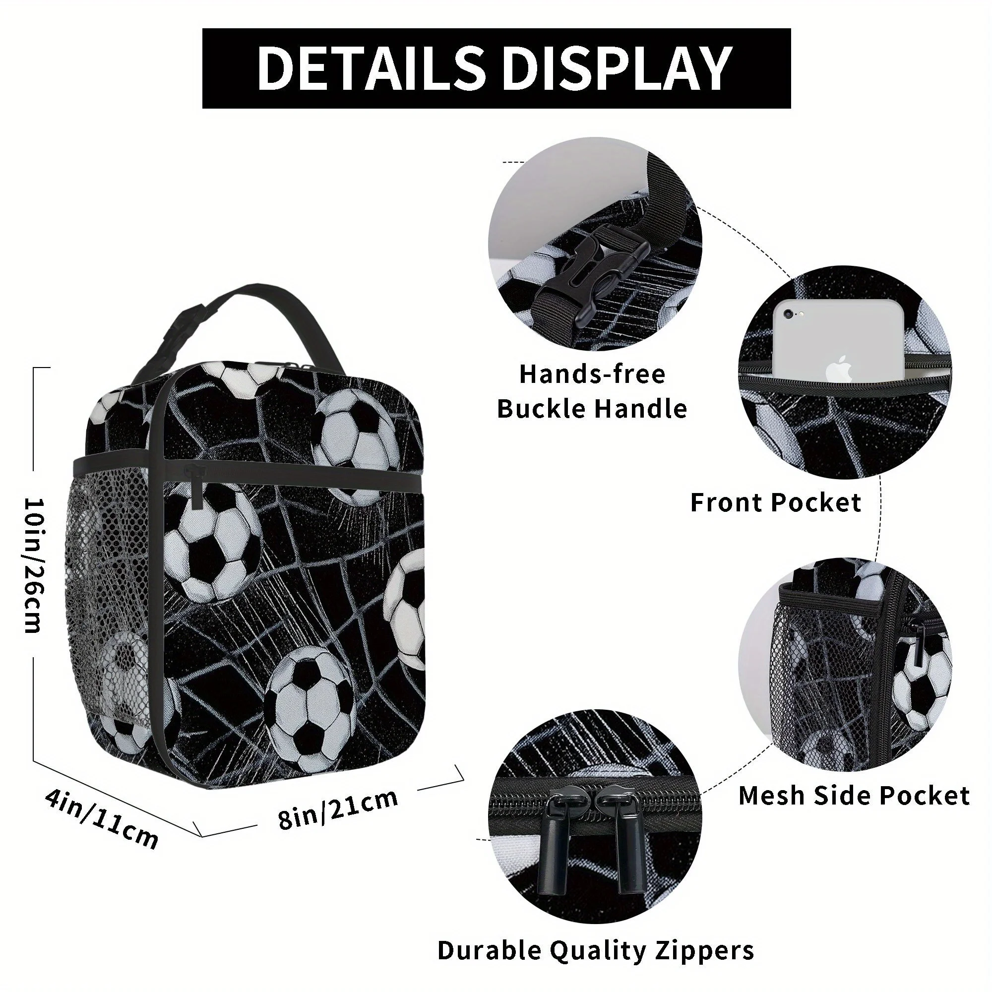 1pc a Thermal Bag Featuring a Soccer Ball Net Design, Designed for Insulation. It Is Not Intended for Food Contact And Is Suitab