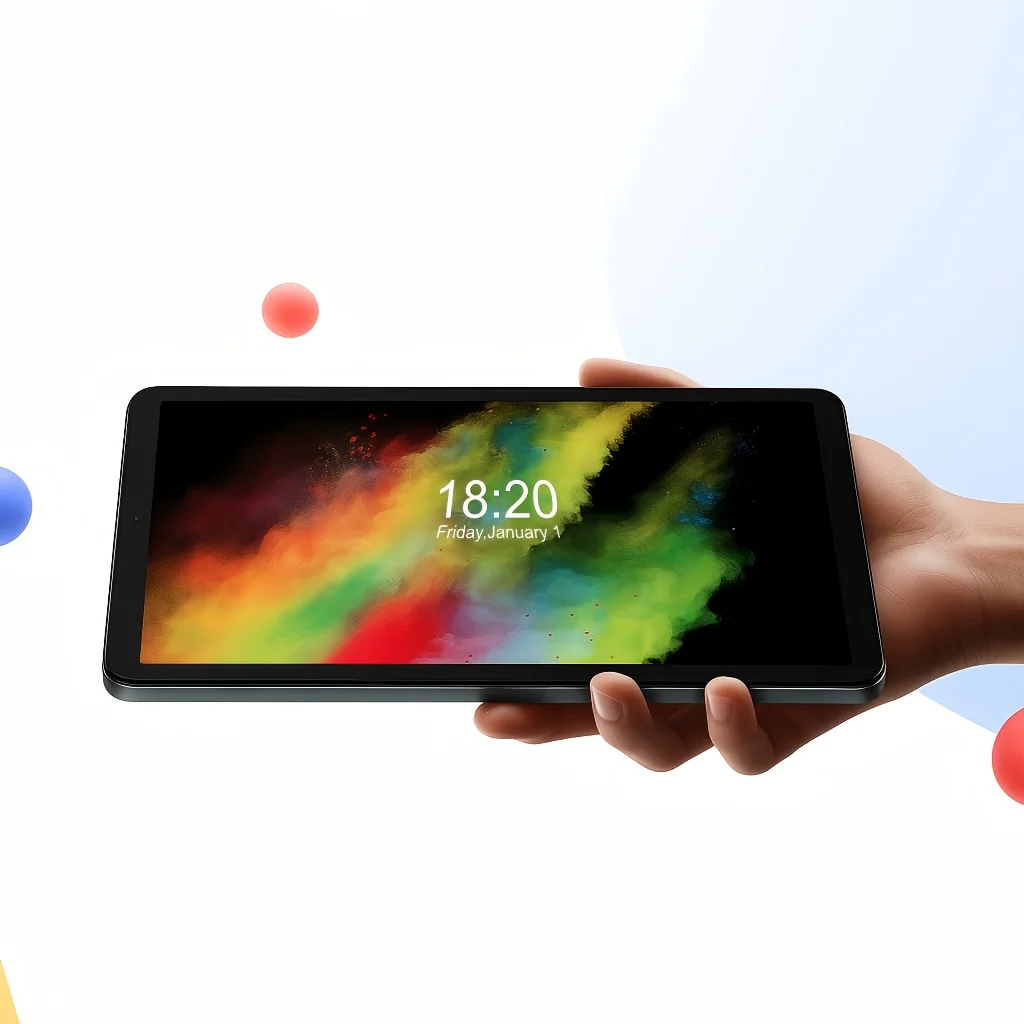 KOOMDIGI Android 16 Tablet 8.68 Inch UHD Incell Screen 1340×800 16GB RAM (6GB+10GB Expand) 128GB ROM 5G WiFi Dual Camera 5000mAh Widevine L1 GPS Google GMS Tablet with Case USB-C Cable Screen Protector